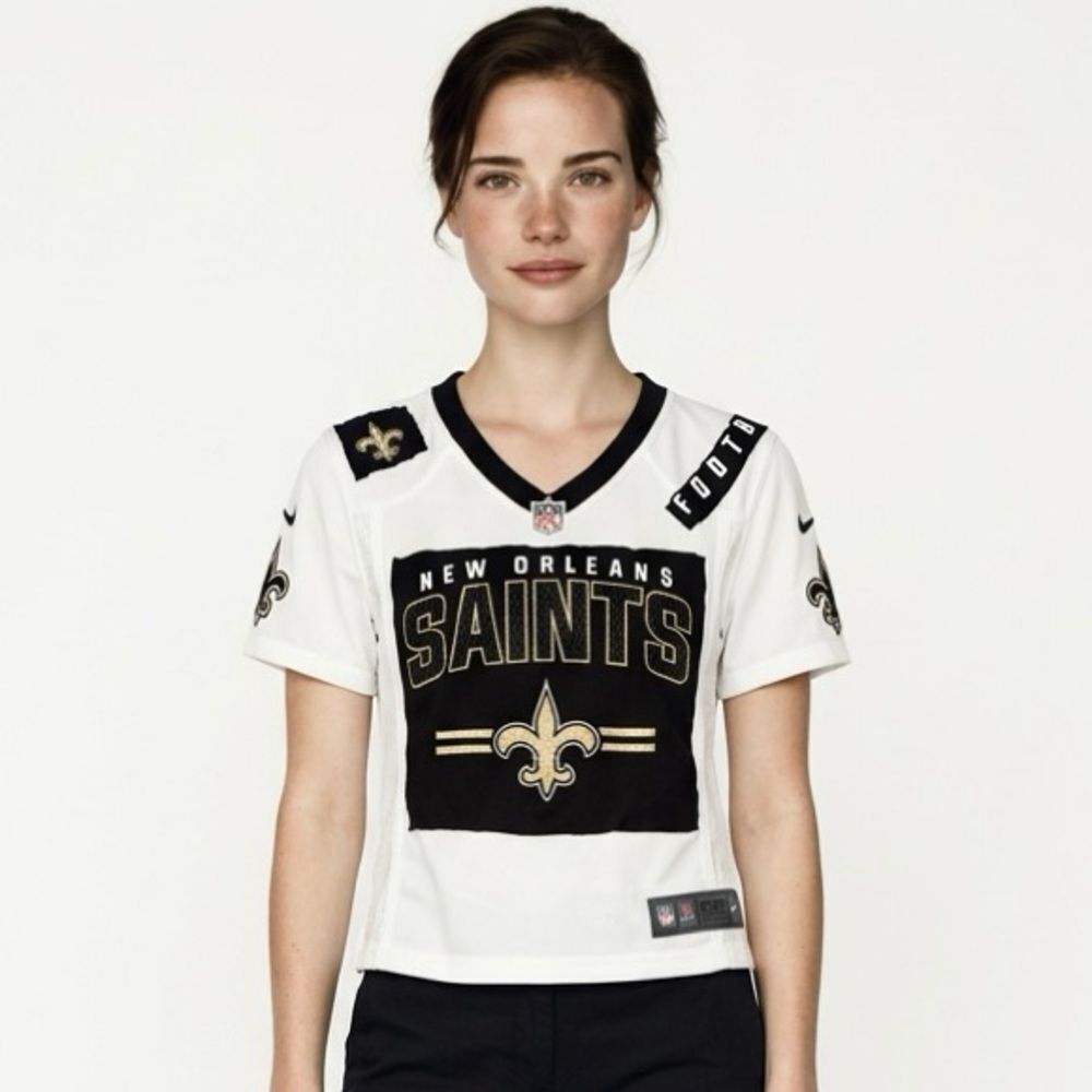 NEW ORLEANS SAINTS Upcycled Nike On Field NFL Jersey Women’s Size Medium NEW